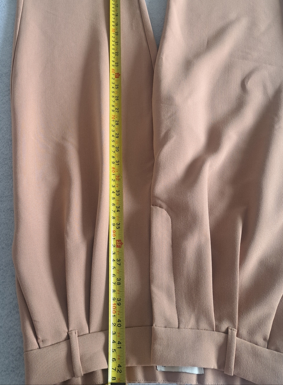 Abercrombie & Fitch Sloane Tailored Wide Leg Pant in Beige - Picture 13 of 15
